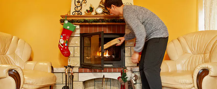 Rusted Metal Fireplace Restoration in Plainview, Texas